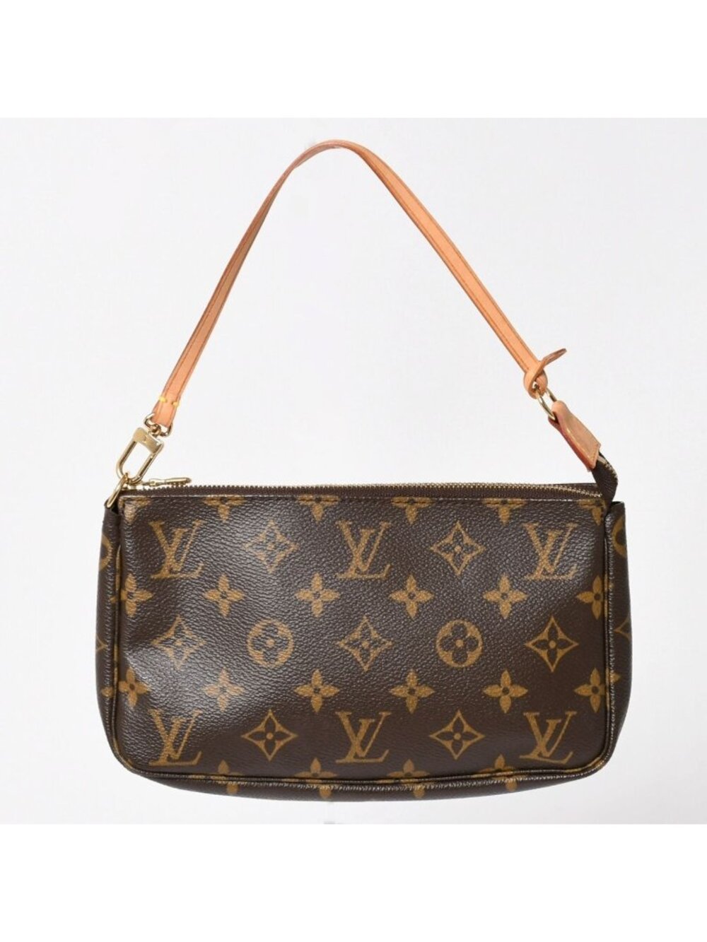 Louis Vuitton Pochette Accessoires Pouch Monogram Brown Leather